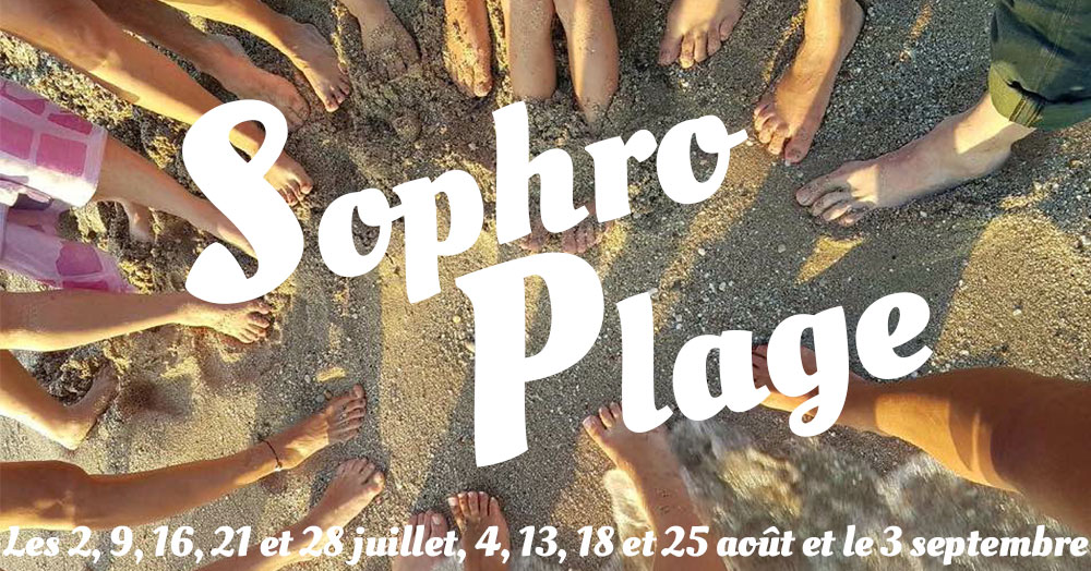 Atelier de découverte de la sophrologie a la plage, dates été 2021